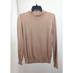 Love tree mock neck tan sweater. Size large